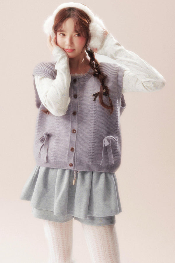 ムーンライトソングリボンニットベスト