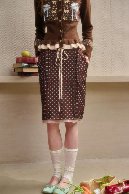 リボンフェアアイルカーディガン+スカート