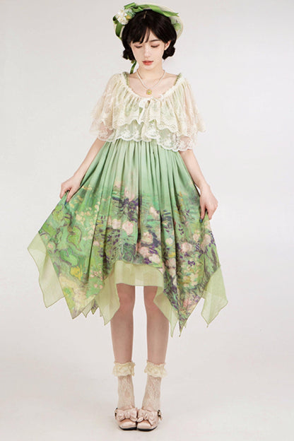 クラシックシフォンローズドレスセットアップ