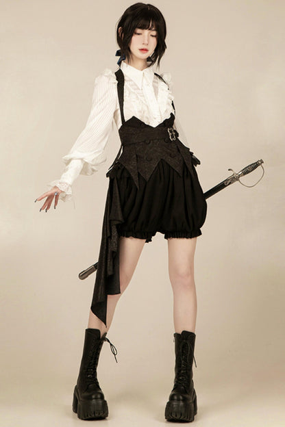 【予約商品】エレガントシフォンランタン袖シャツ