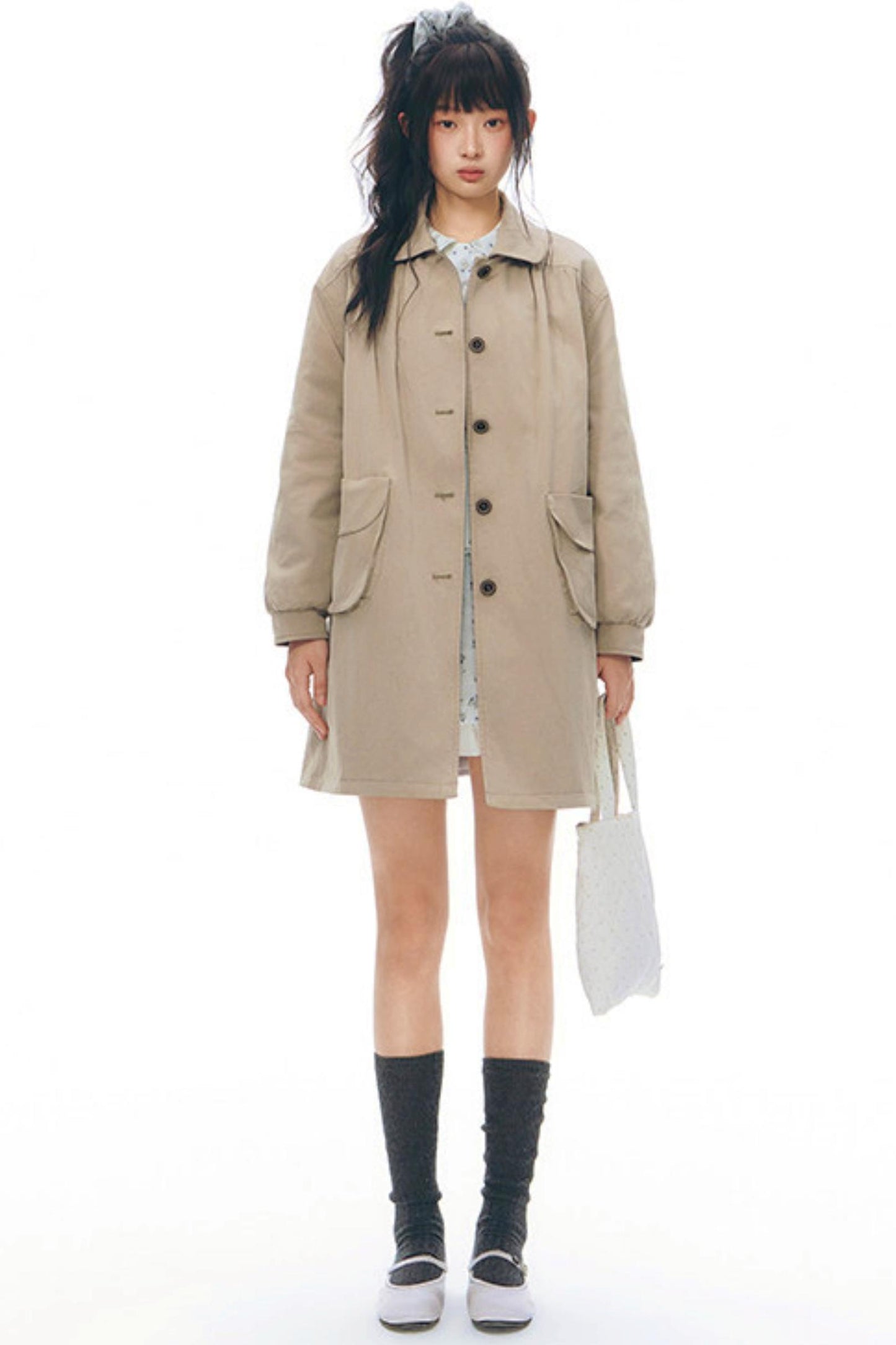 ダブルサイドドールカラーコート