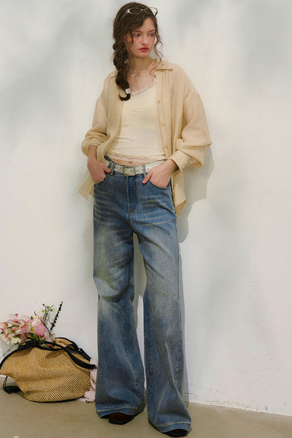 ルーズデニムパンツ