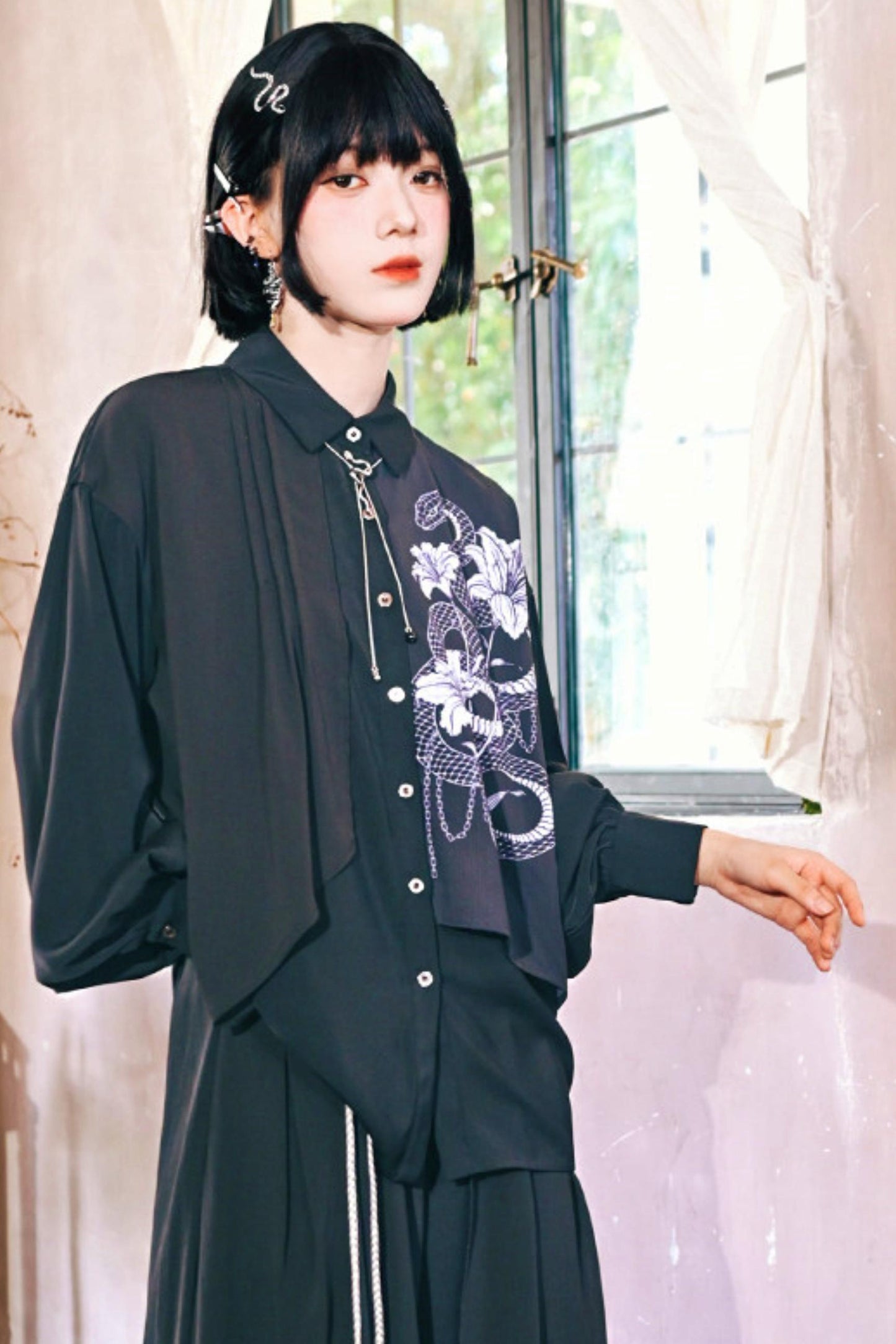 Dark Realm Chiffon Blouse