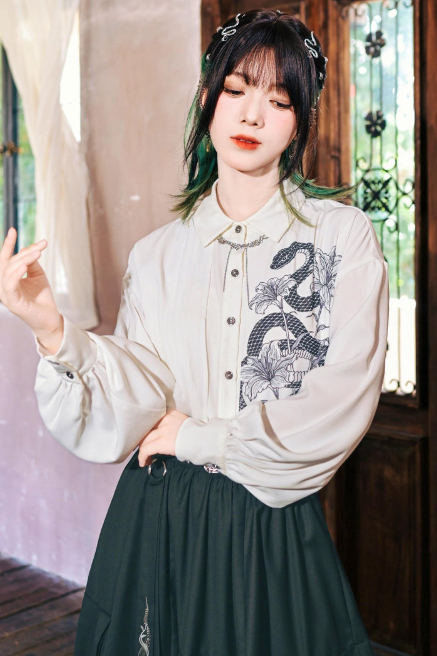 Dark Realm Chiffon Blouse