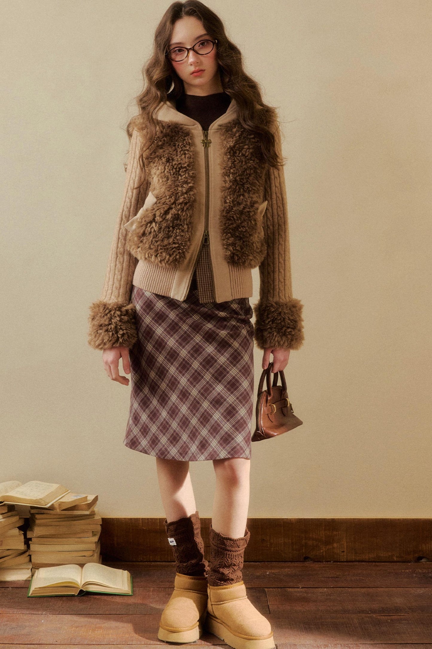 Cat Ear Fur Knit Jacket