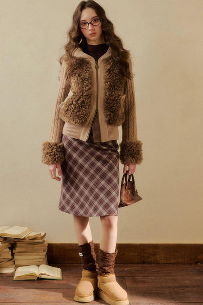 Cat Ear Fur Knit Jacket