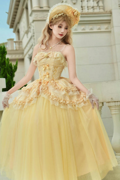 Flower Sweet Mesh Corset Lolita Setup