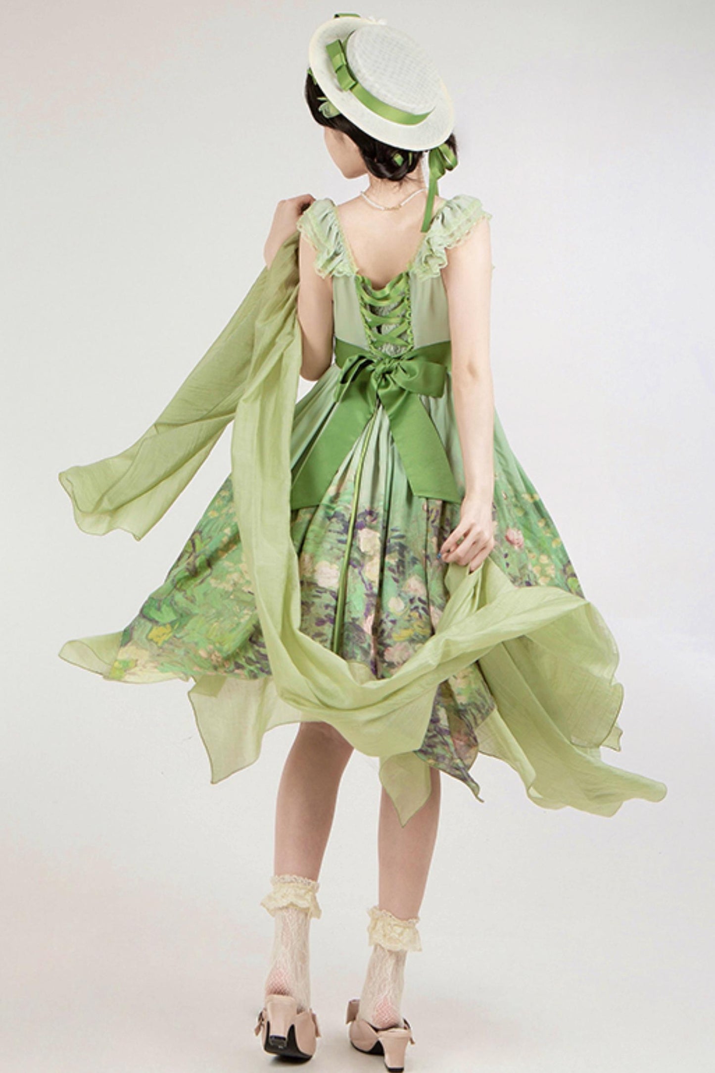 クラシックシフォンローズドレスセットアップ