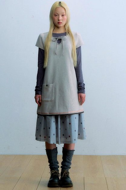 Retro Polka Dot Midi Skirt