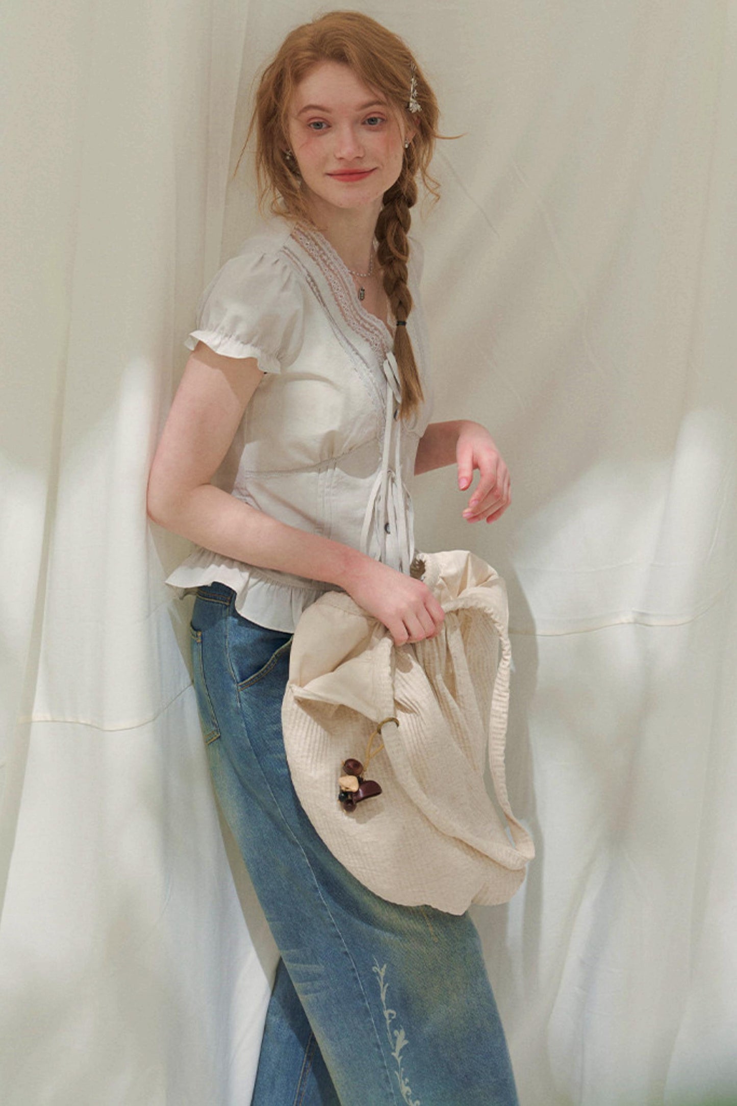 Laser Embossed Vintage Jeans