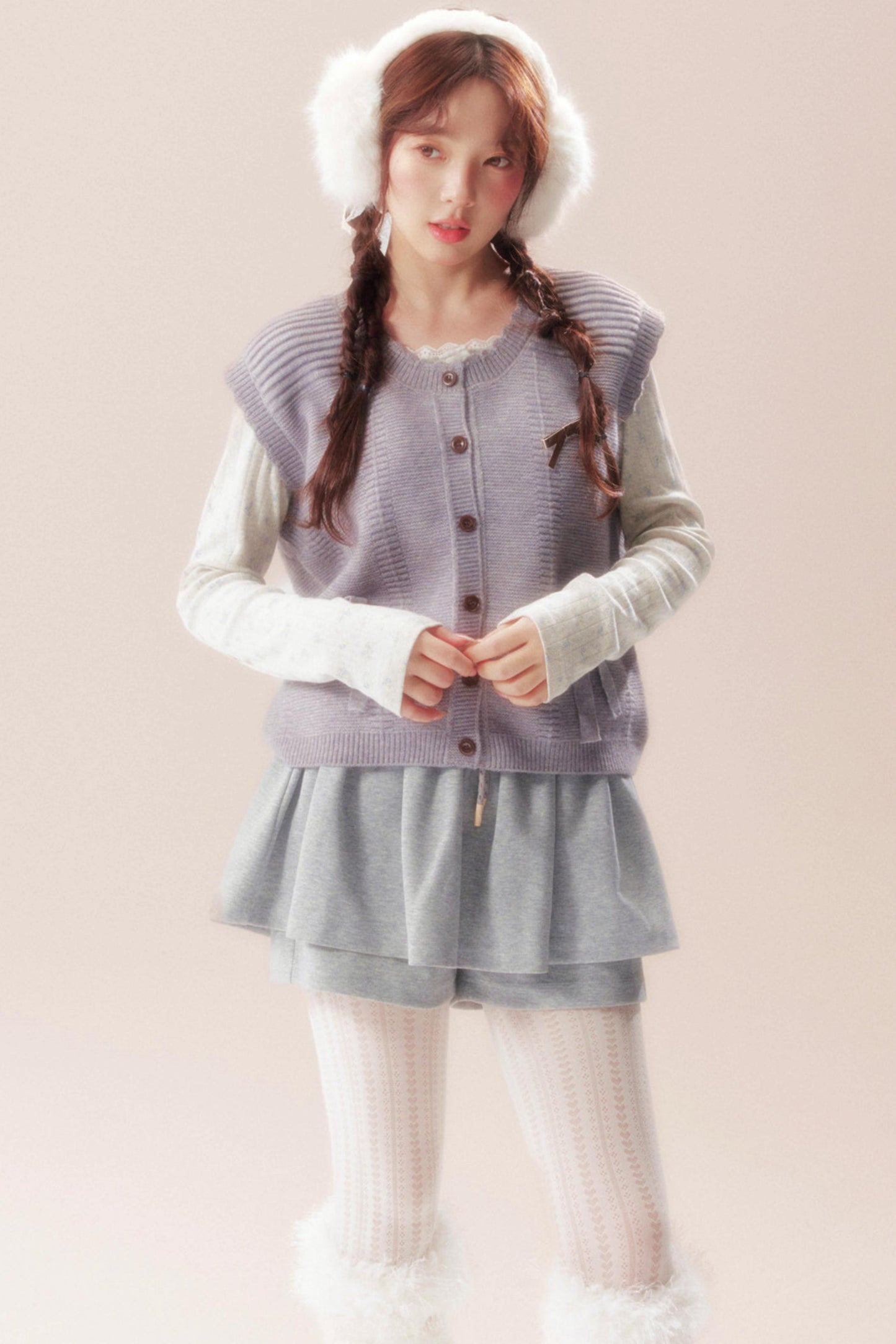 ムーンライトソングリボンニットベスト