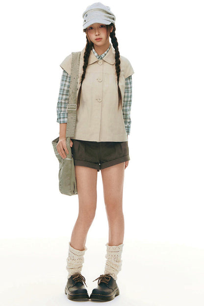 Plaid Y2K Fitted Top