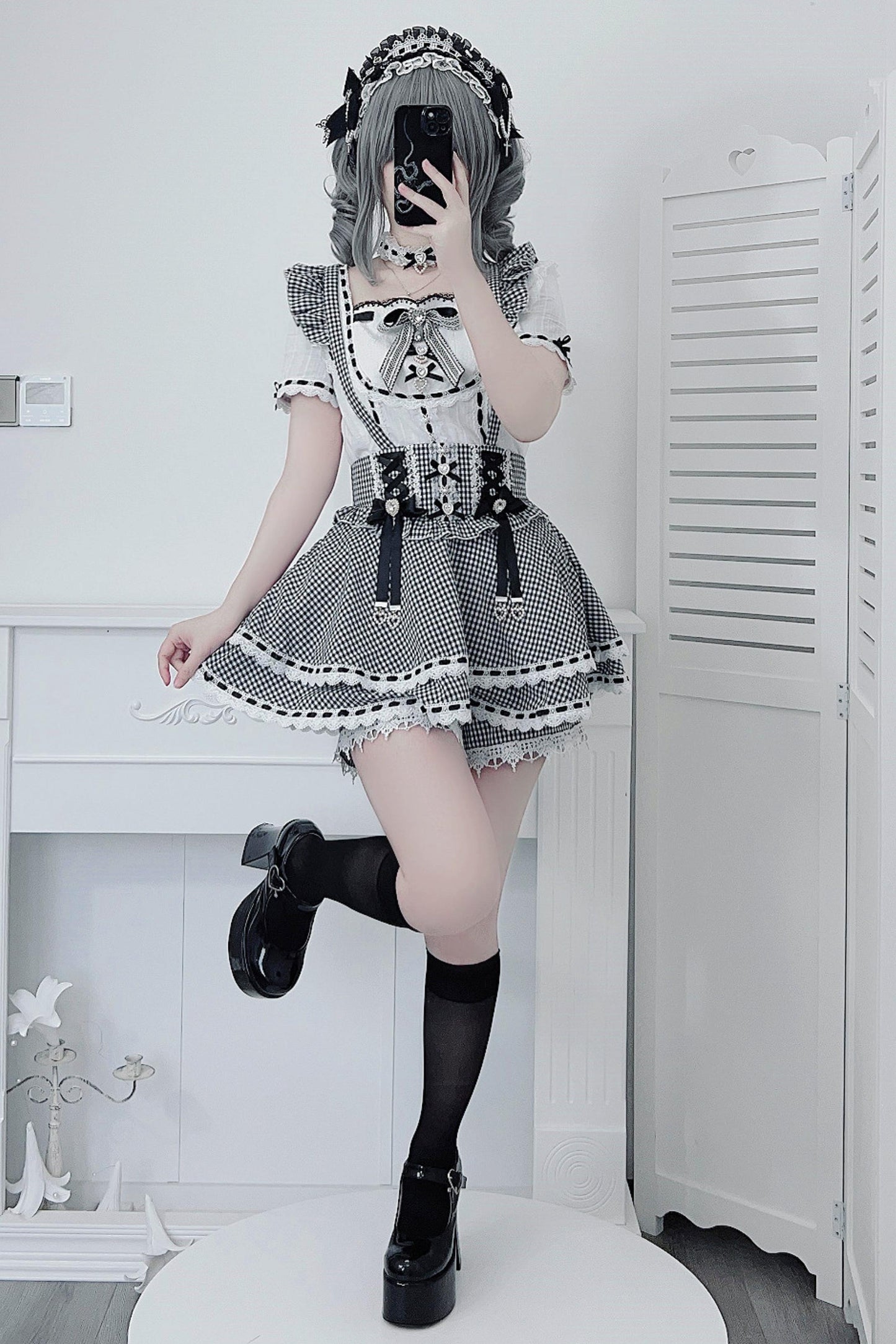 [Pre-order Item] Doll Girly Ryousangata Top + Skirt