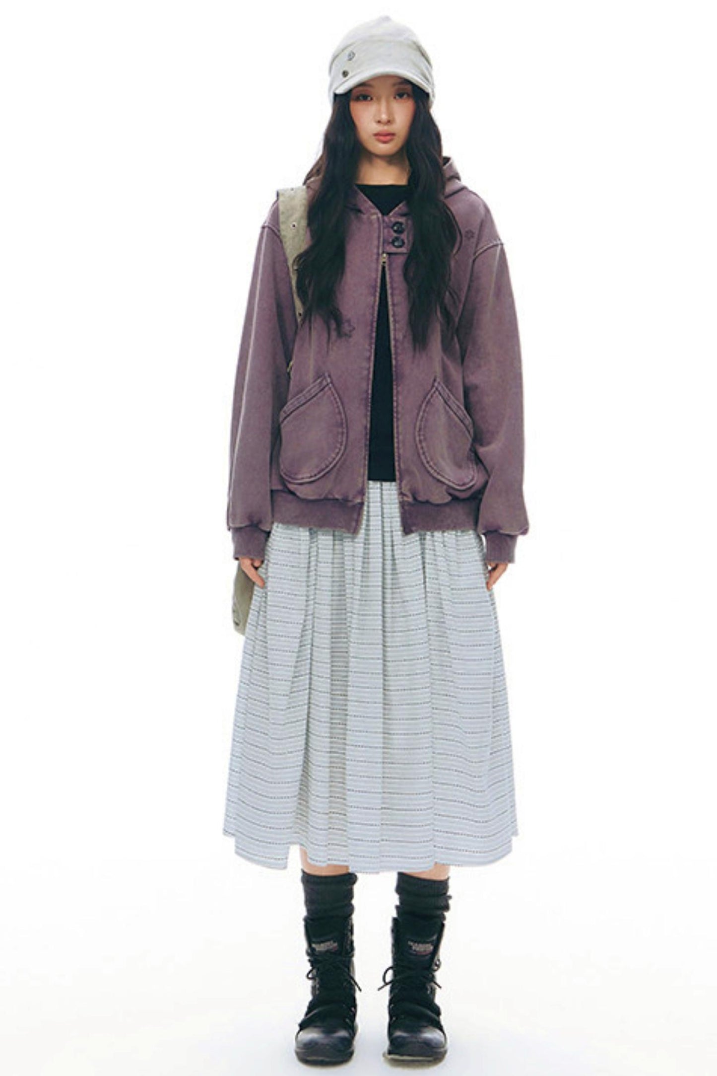 Y2Kボタンレイヤードトップス