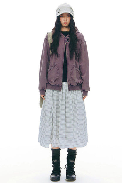 Y2Kボタンレイヤードトップス