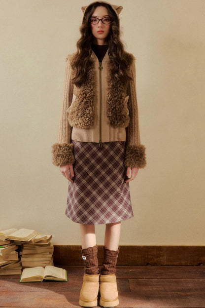 Cat Ear Fur Knit Jacket