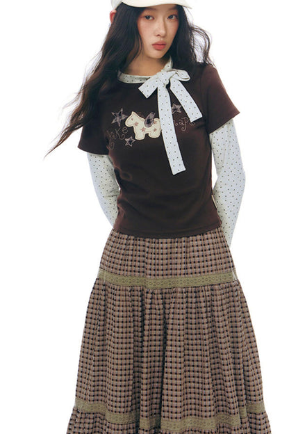 ポニーパッチデザイントップス