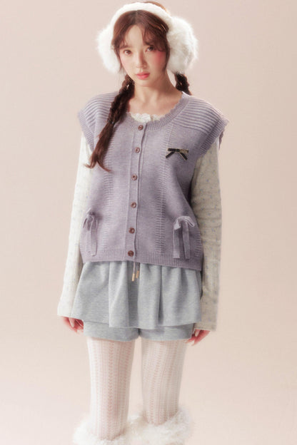ムーンライトソングリボンニットベスト