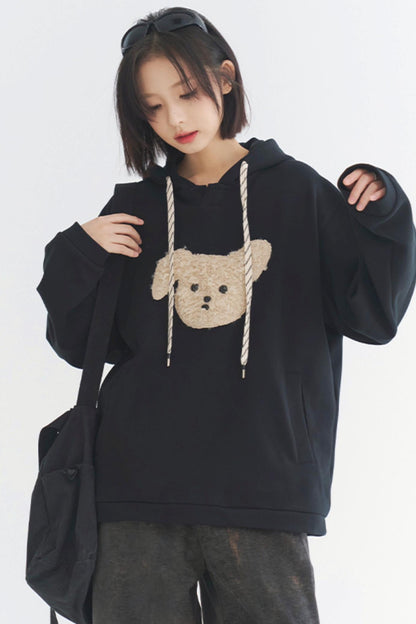 Gravity Museum Plush Puppy Sweatshirt - Women's Winter Comfort Top 2024