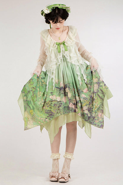 クラシックシフォンローズドレスセットアップ