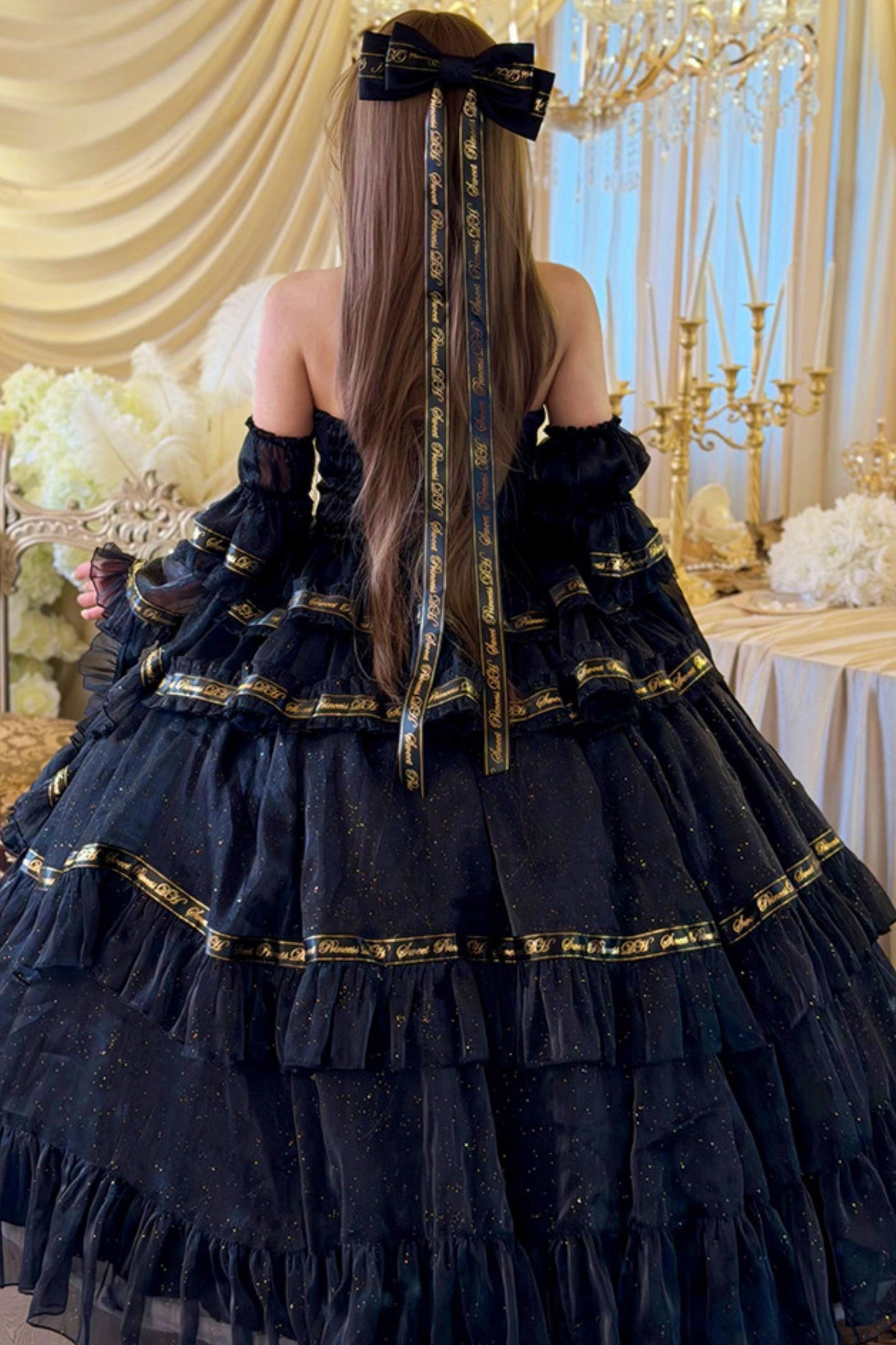 Elegant Gothic Lolita Dress + Accessories