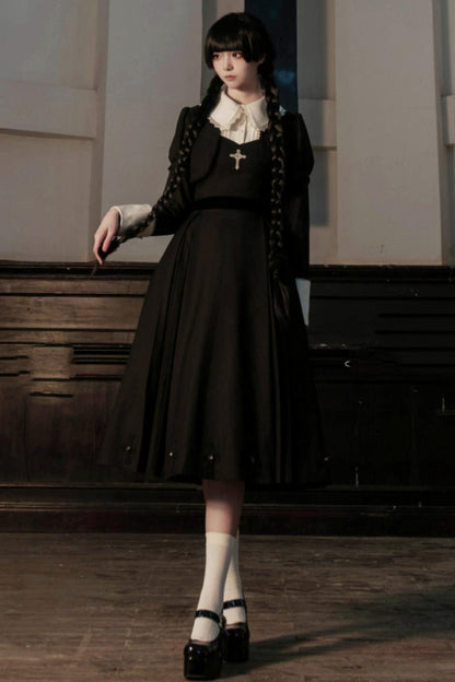 [Vorbestellung] Gothic White Night Kleid + Accessoires