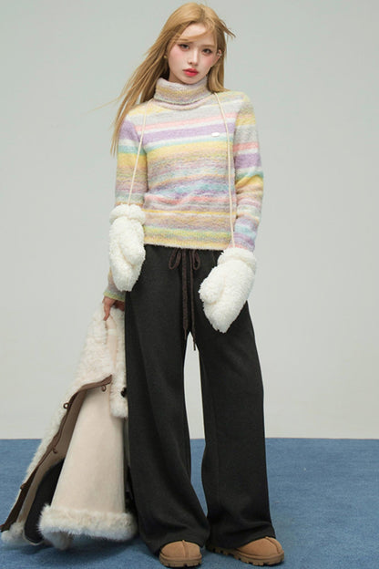 ギャラクシーグレーニットスウェットパンツ