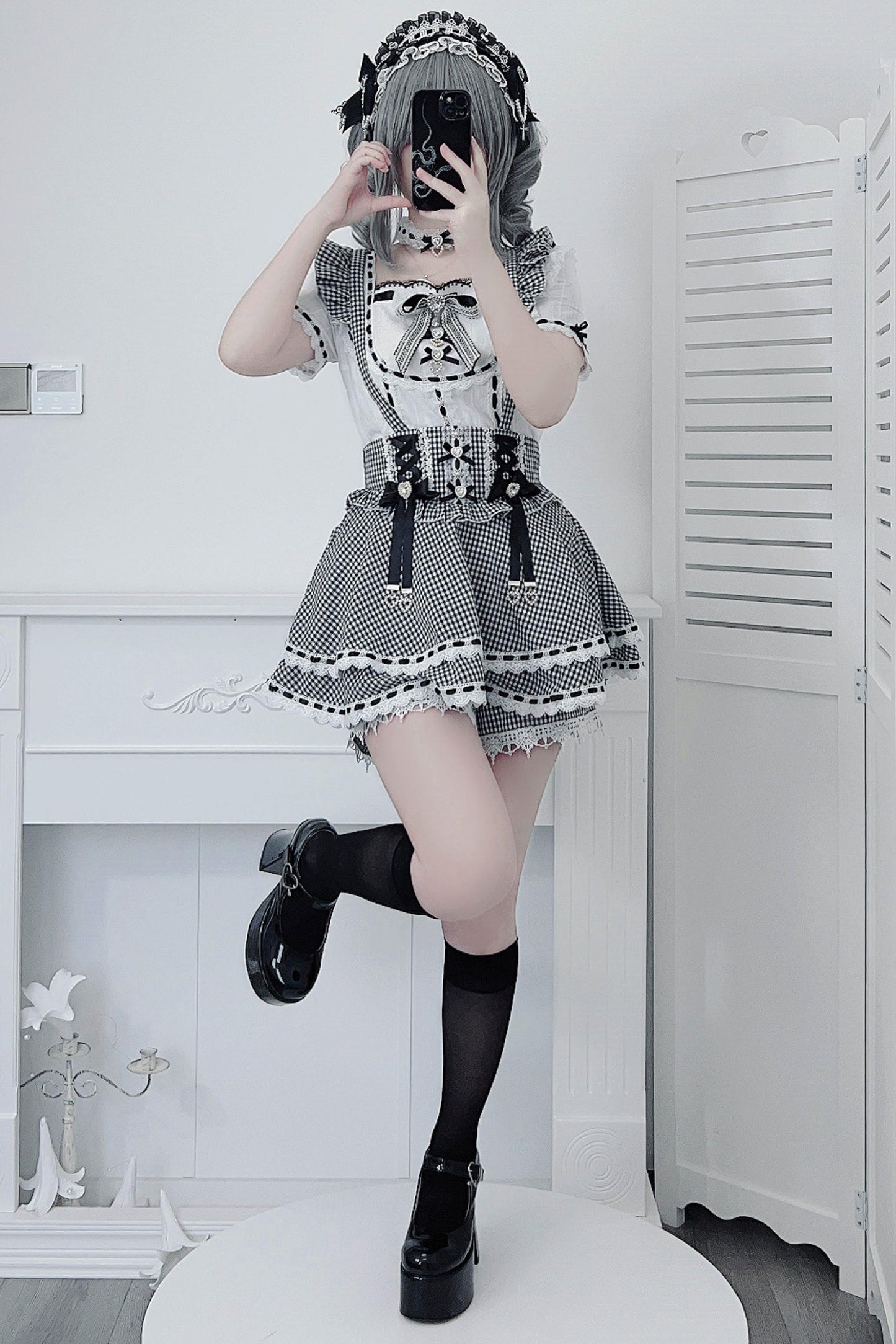 [Pre-order Item] Doll Girly Ryousangata Top + Skirt