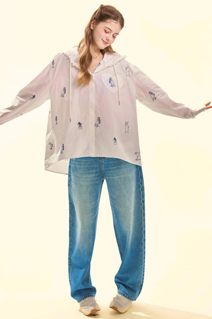 Spitzen-Vintage-Jeansstoff