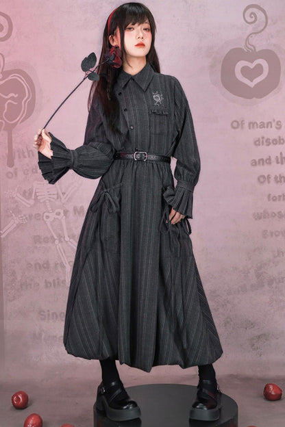 Eden gris de estilo vintage bordada + falda