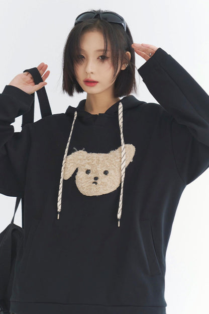 Gravity Museum Plush Puppy Sweatshirt - Women's Winter Comfort Top 2024