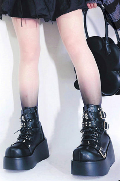 Punk Platform Biker Boots