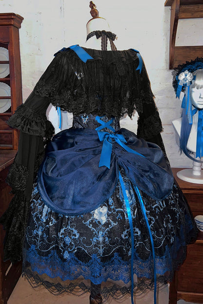 Decadent Gothic Lace Princess-Sleeve Top