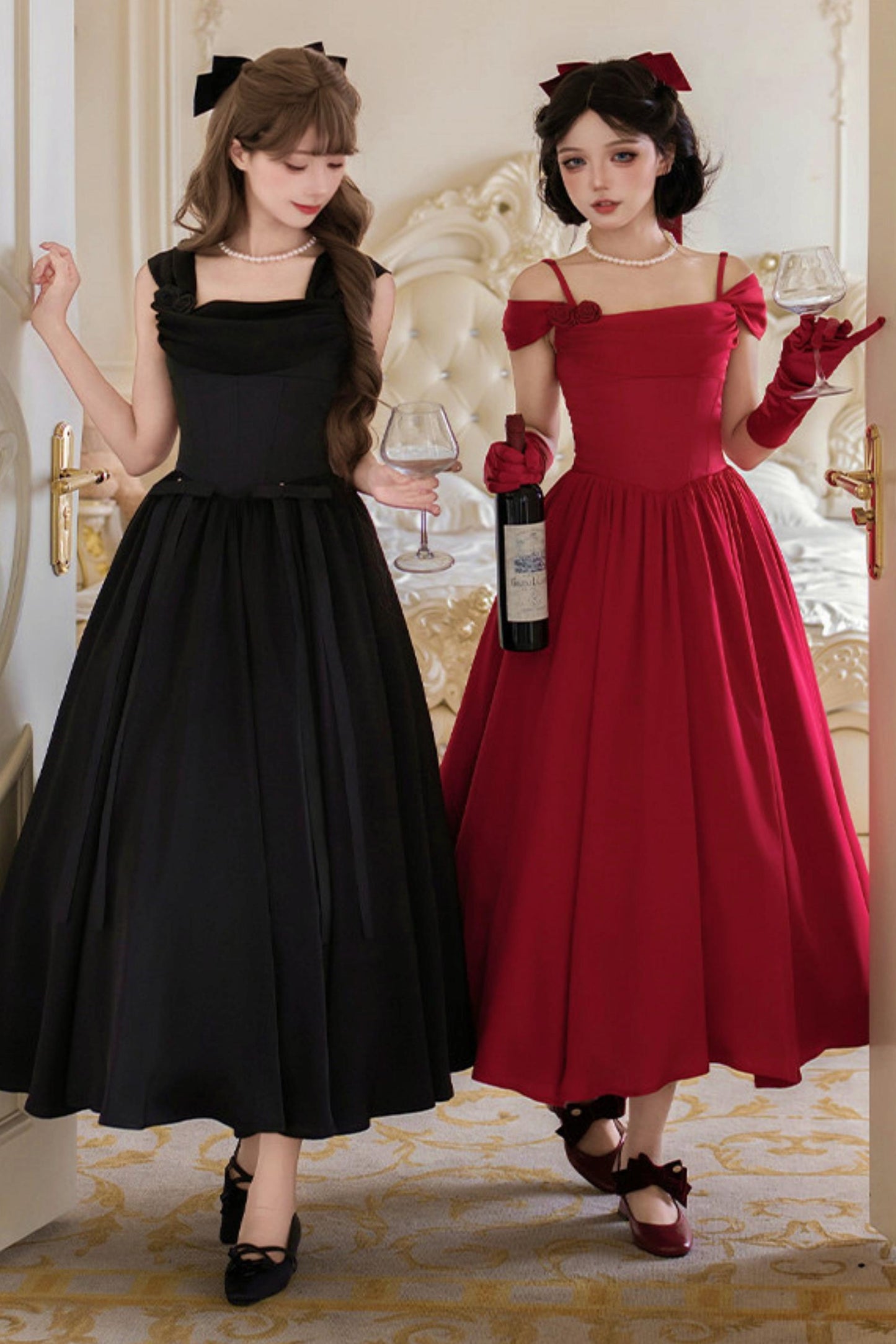 Retro Classic Waisted Dress + Accessories