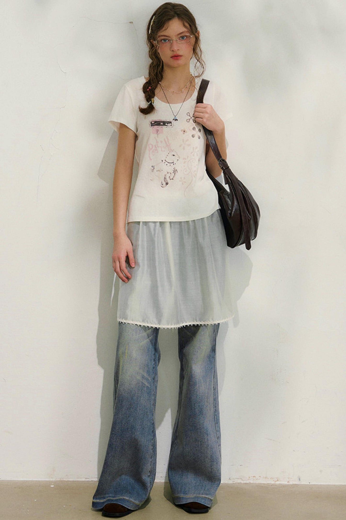 ルーズデニムパンツ