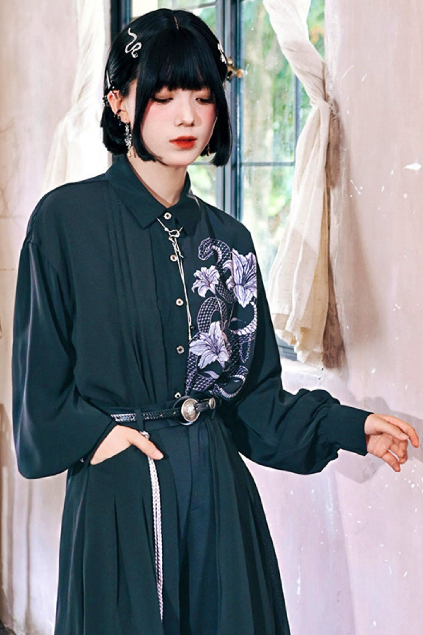 Dark Realm Chiffon Blouse