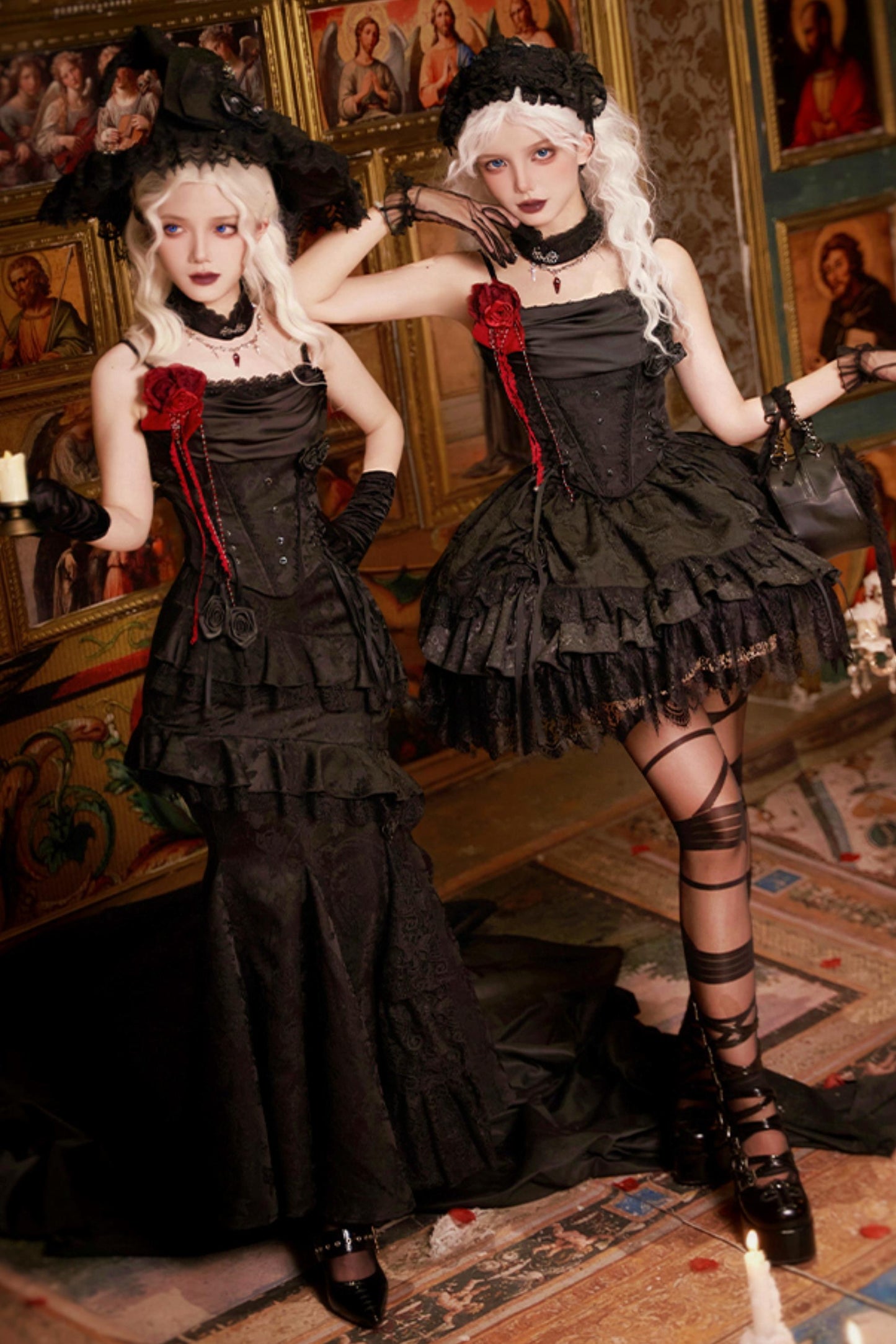 【予約商品】ソーサレスコルセットアンサンブルロリータセットアップ