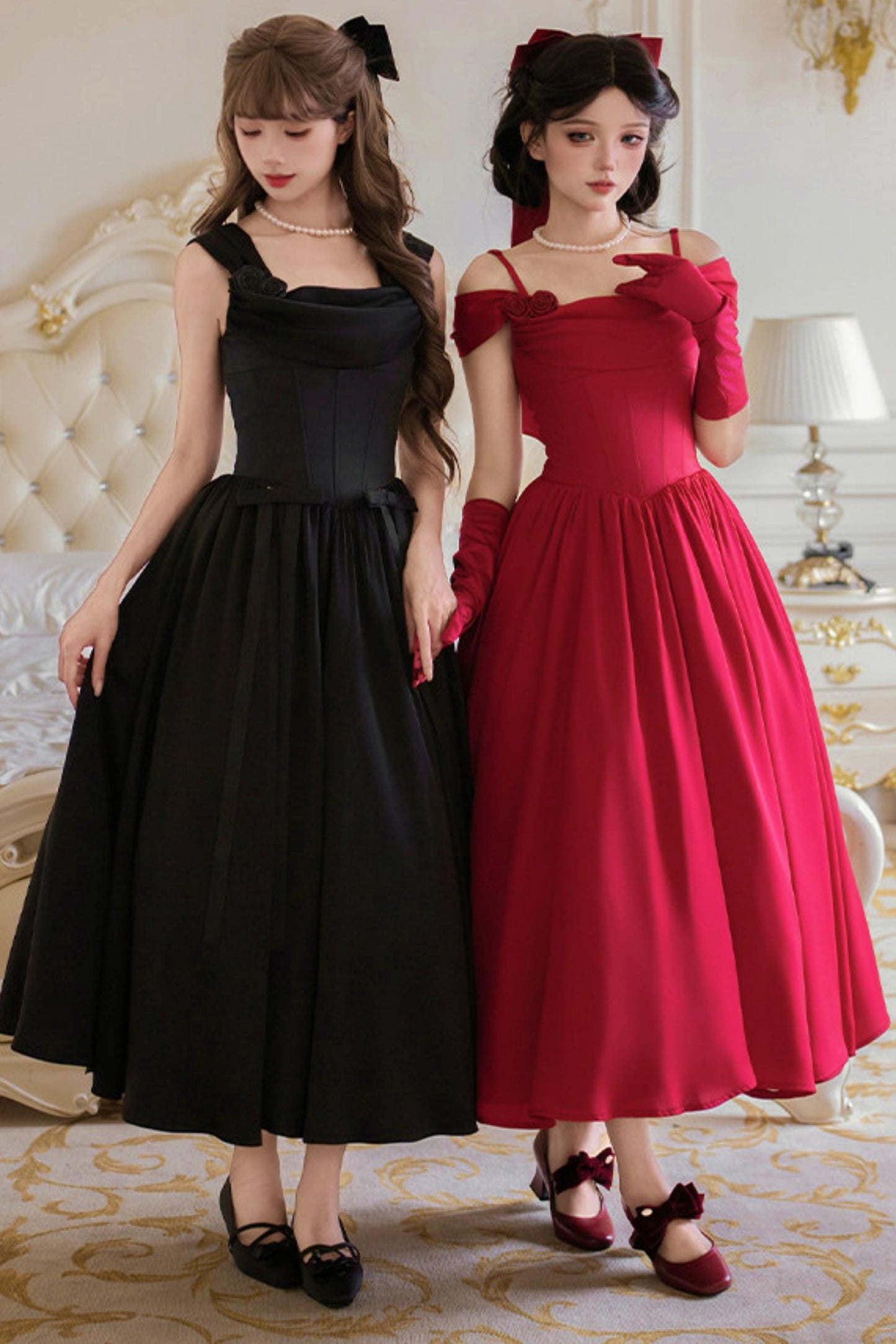 Retro Classic Waisted Dress + Accessories