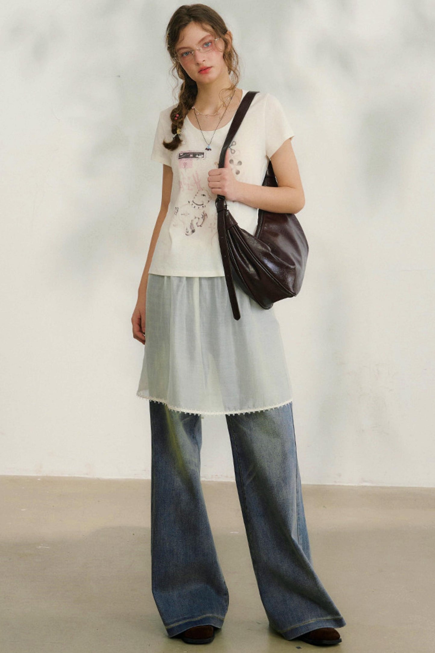 ルーズデニムパンツ