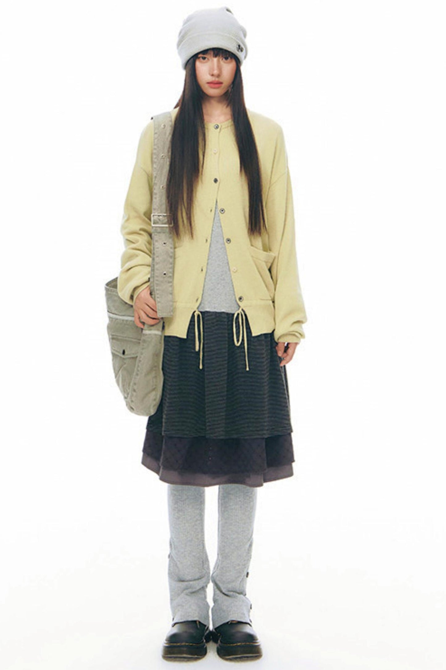 Cardigan in maglia con coulisse