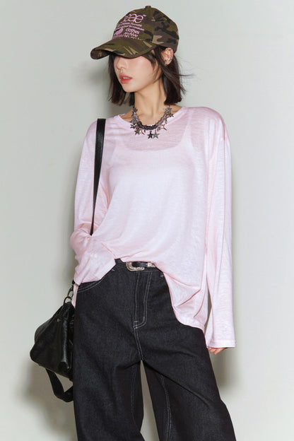 Cover-up Transparentes, lockeres Oberteil
