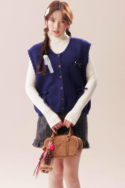 ムーンライトソングリボンニットベスト