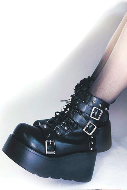 Punk Platform Biker Boots
