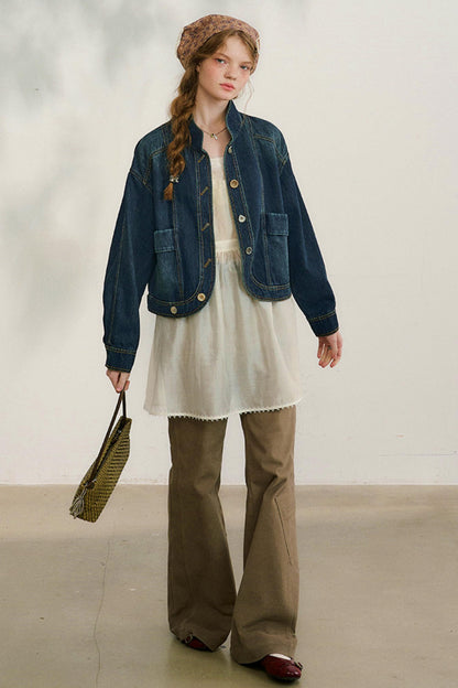 유롱 데님 재킷