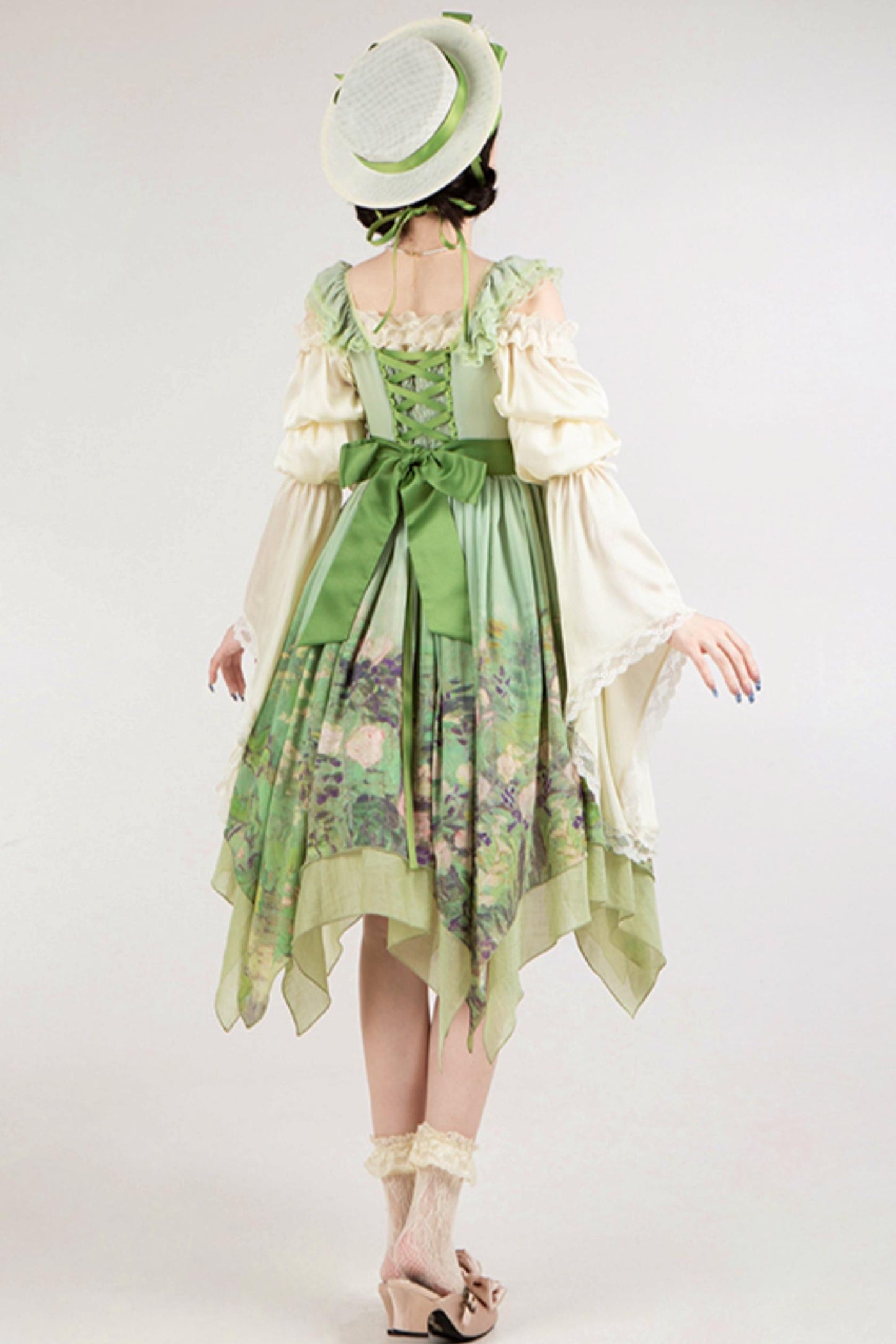 クラシックシフォンローズドレスセットアップ