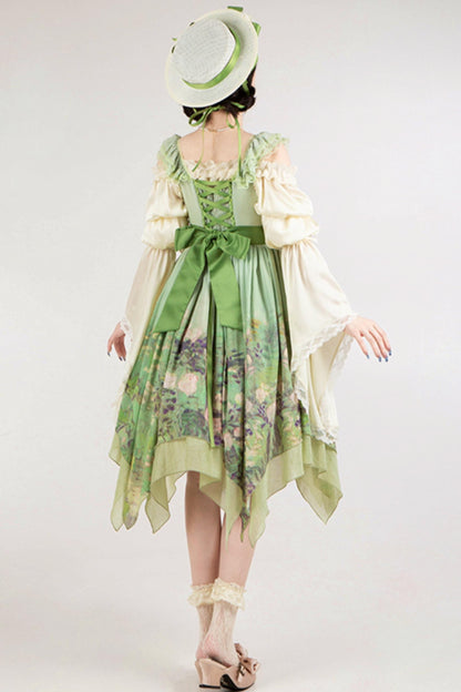 クラシックシフォンローズドレスセットアップ