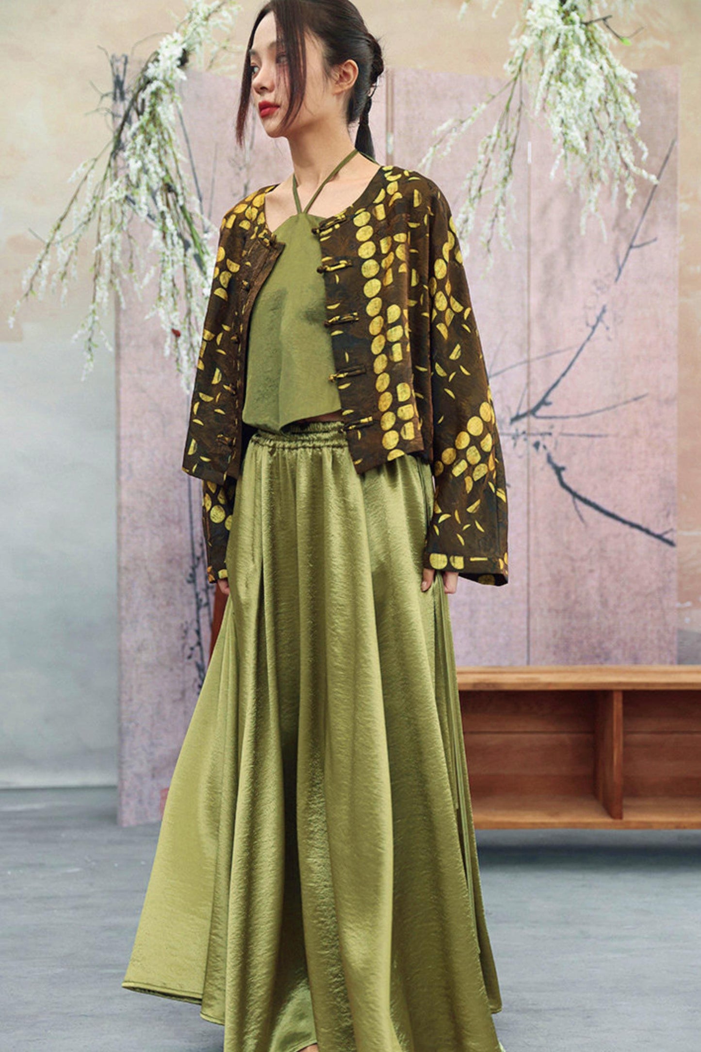 Elegant Satin Skirt