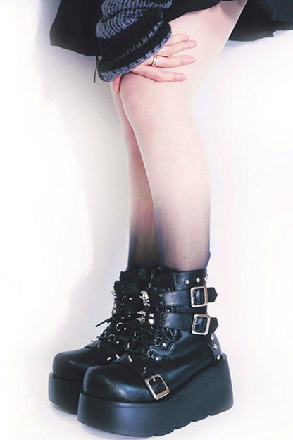 Punk Platform Biker Boots