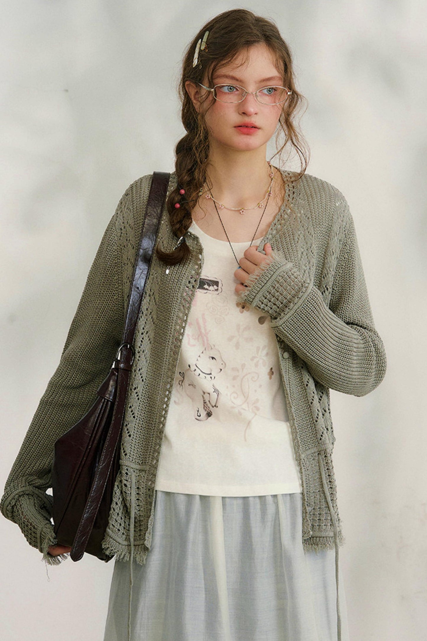 ストリートニットカーディガン