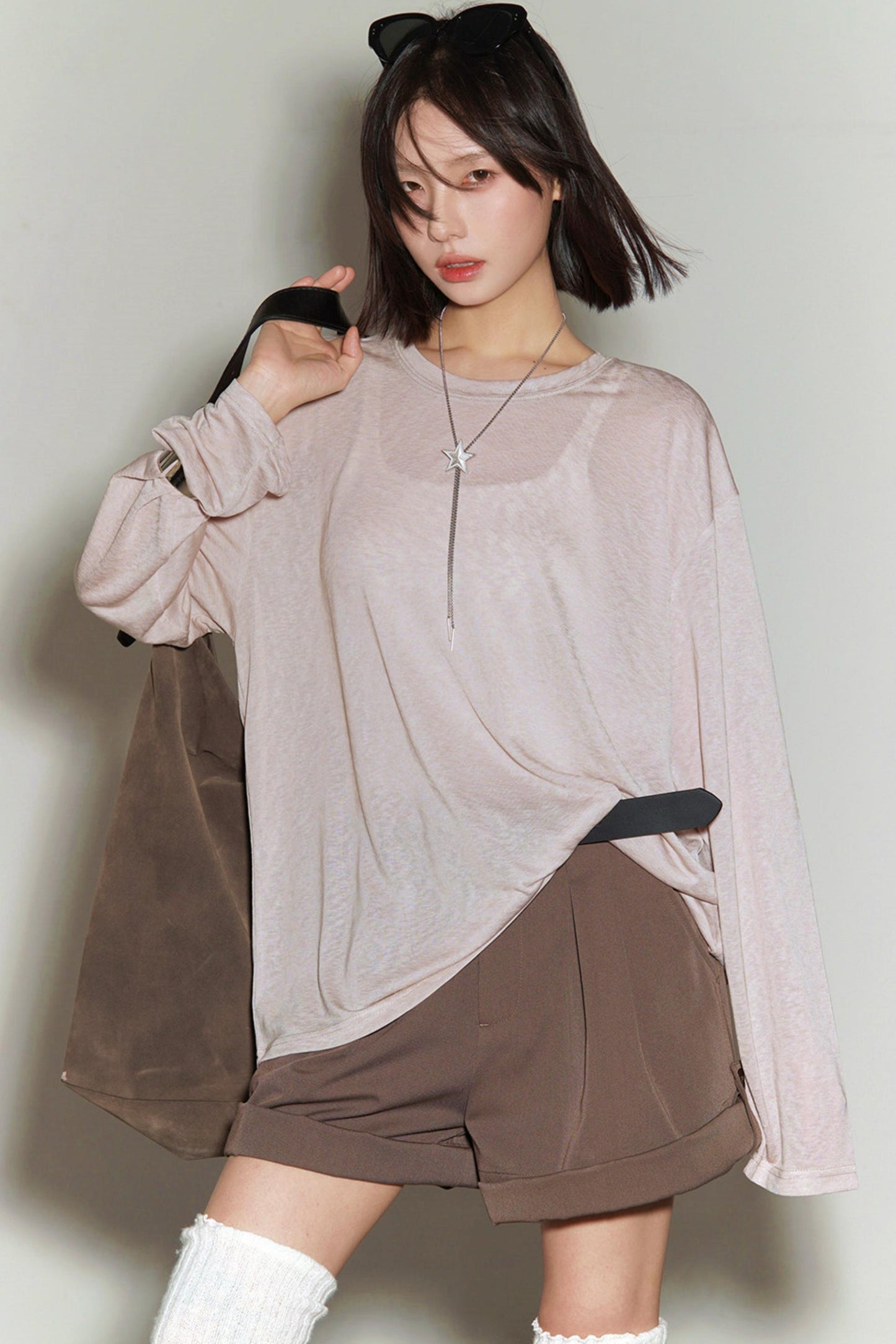 Cover-up Transparentes, lockeres Oberteil